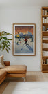 Skiing at sunset Plakat - Posterbox