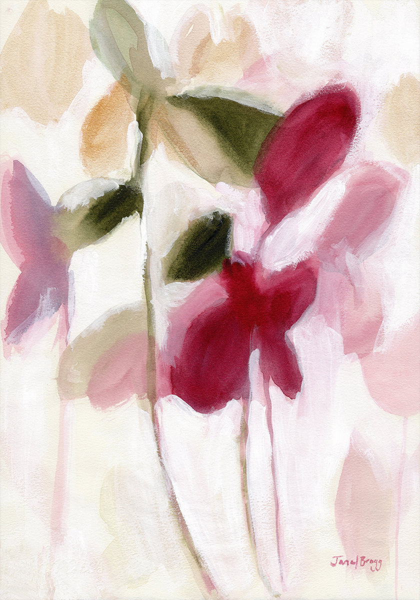 Botanical In Violet and Gold Plakat - Posterbox