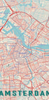Retro Map   Amsterdam Plakat - Posterbox