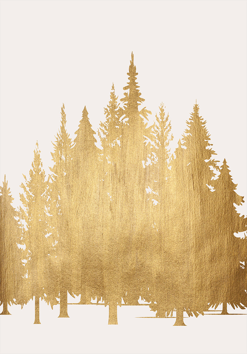 Tannenwald (gold) Plakat - Posterbox