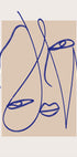 Abstract Blue Line Art Plakat - Posterbox