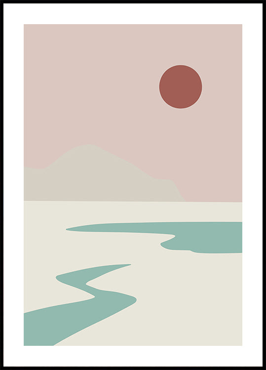 Minimal Dawn Scene Plakat - Posterbox