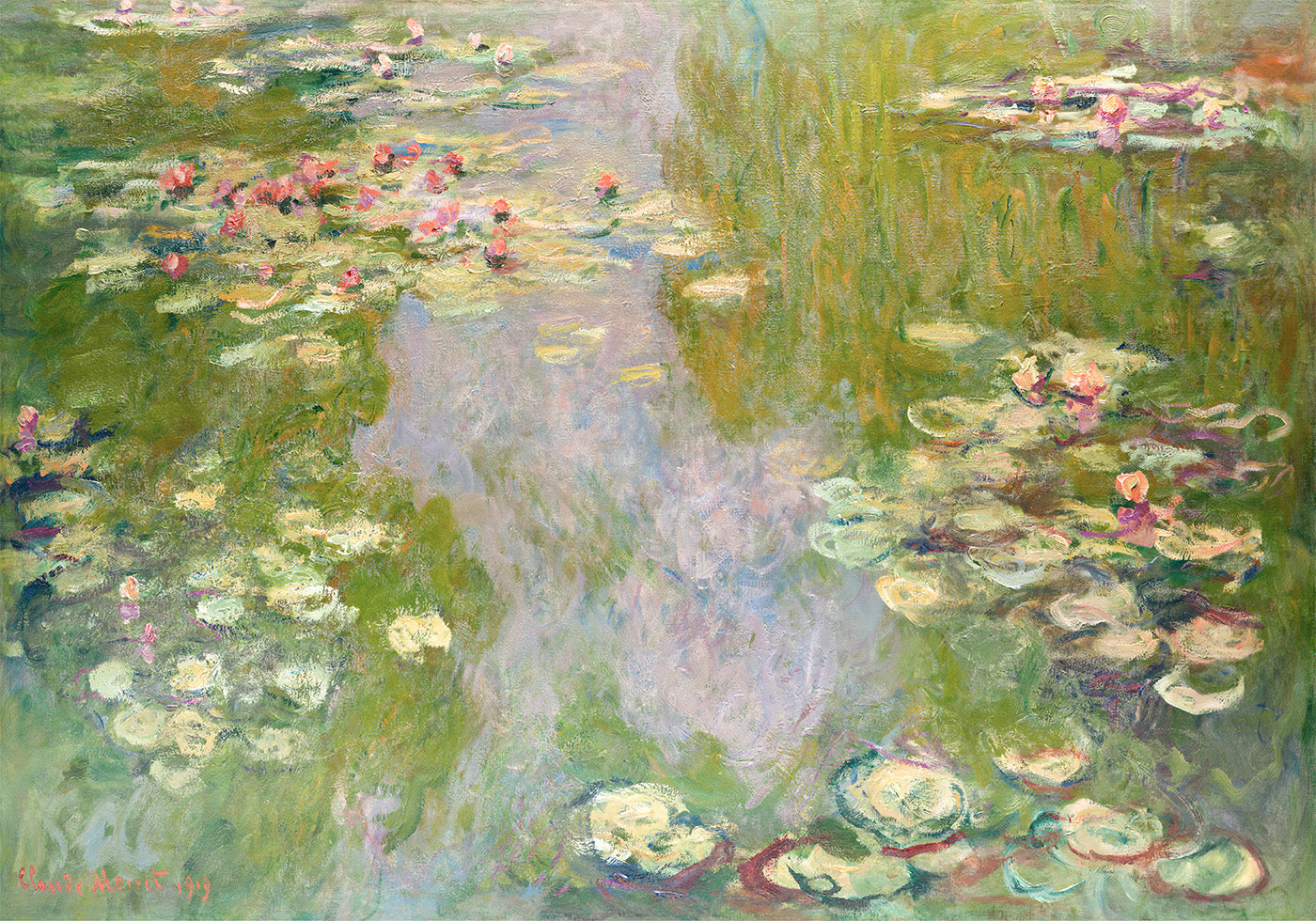 Paysage de nénuphars 1919 par Claude Monet Poster