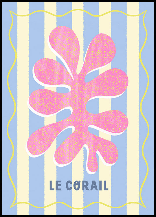 Le Corail Blue/Cream Plakat - Posterbox