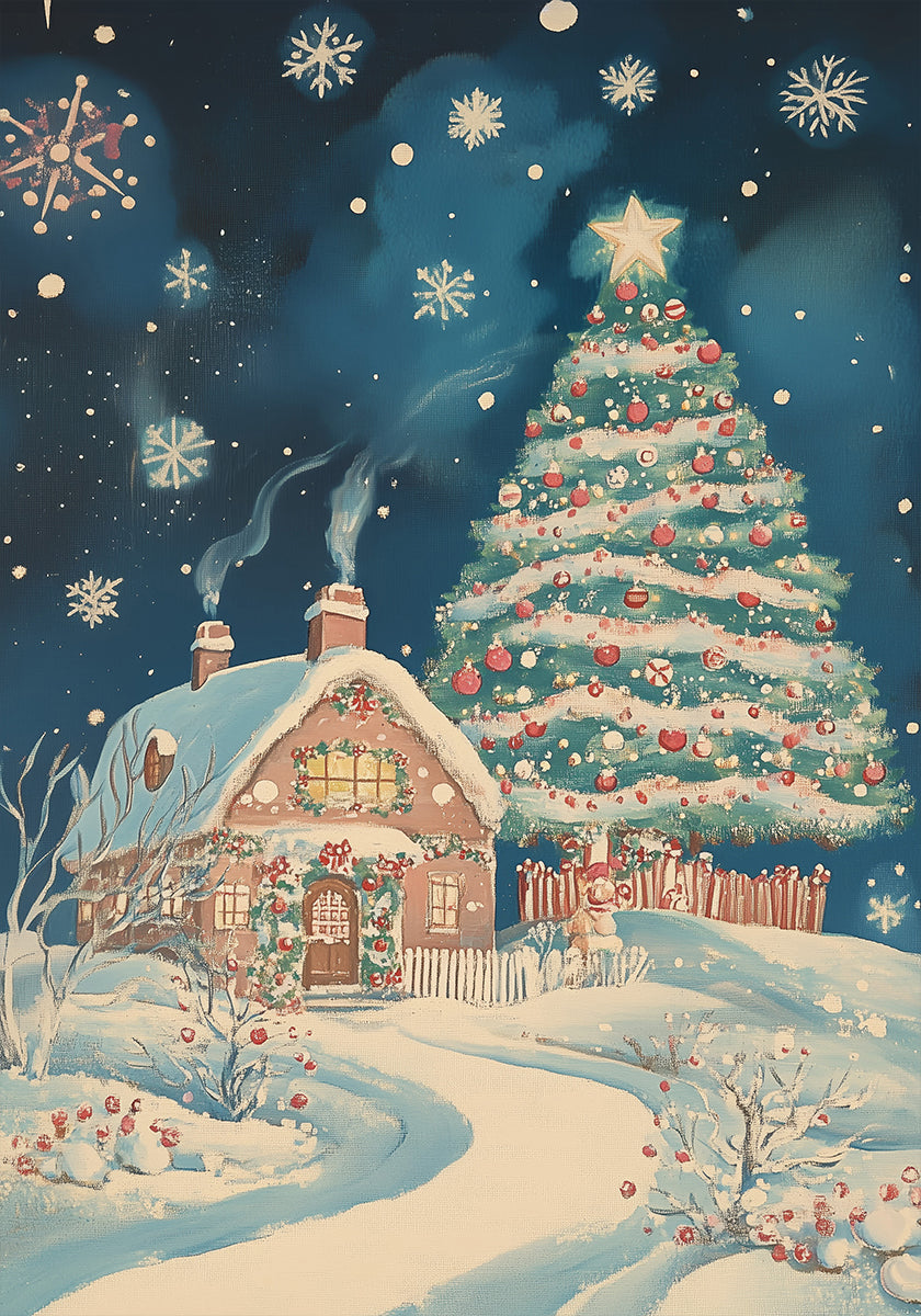 Snow Christmas Town Plakat - Posterbox