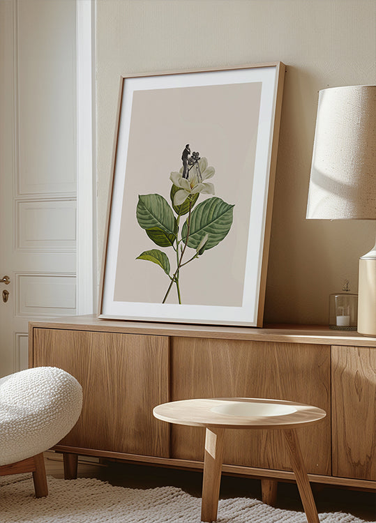 Caméraman vintage botanique Poster