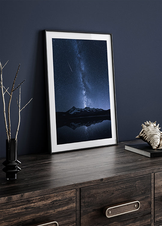 Réflexion des galaxies Poster