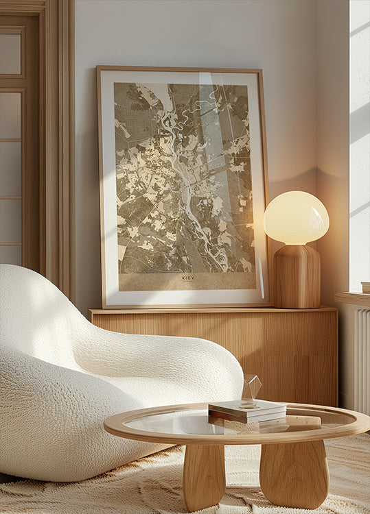 Carte sépia de Kiev (avant-guerre) (NOUVEAU)