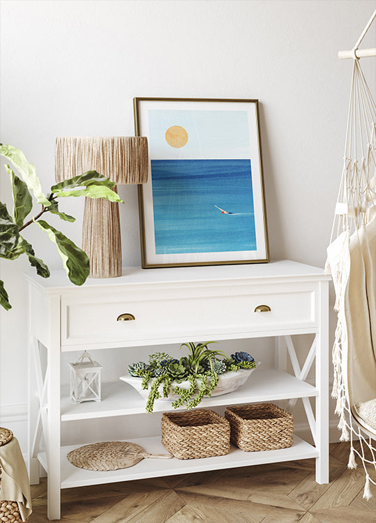 Nager en mer Poster