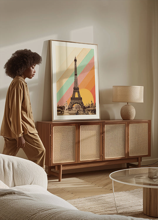 Tour Eiffel arc-en-ciel Poster