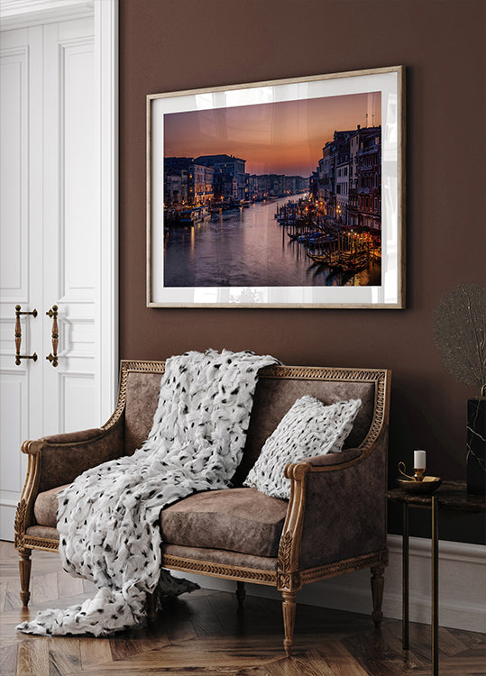Grand Canal de Venise au coucher du soleil