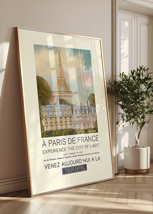 Impression rétro de Paris Poster