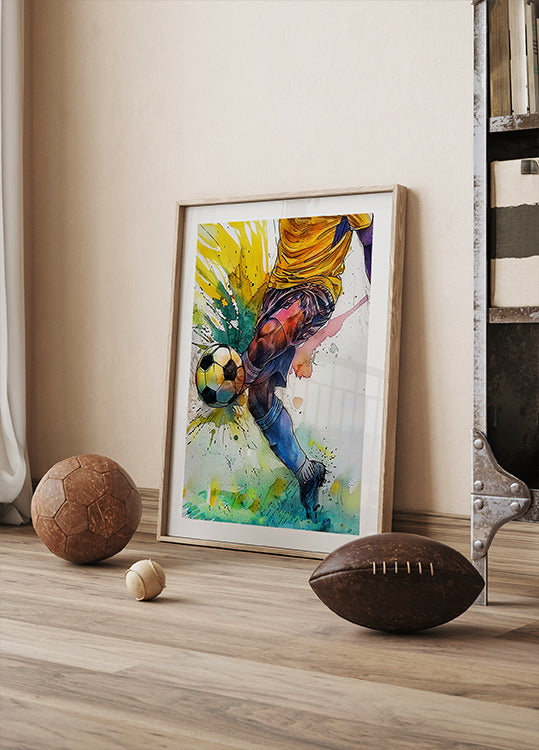 Joueur de football aquarelle sport (3)