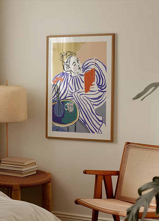 Coin de lecture confortable Poster