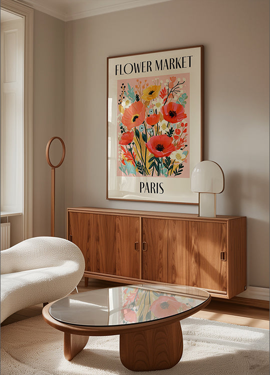 Marché aux fleurs Paris France Poster