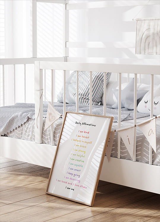 Affirmations des enfants émotions imprimer 3 Poster