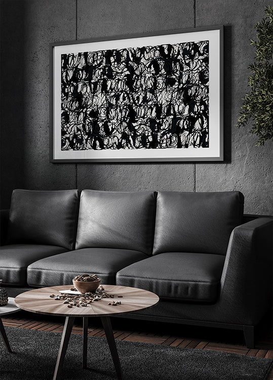 Tourbillons d'encre abstraits noirs 2