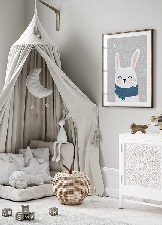 Le bonheur du lapin d'hiver