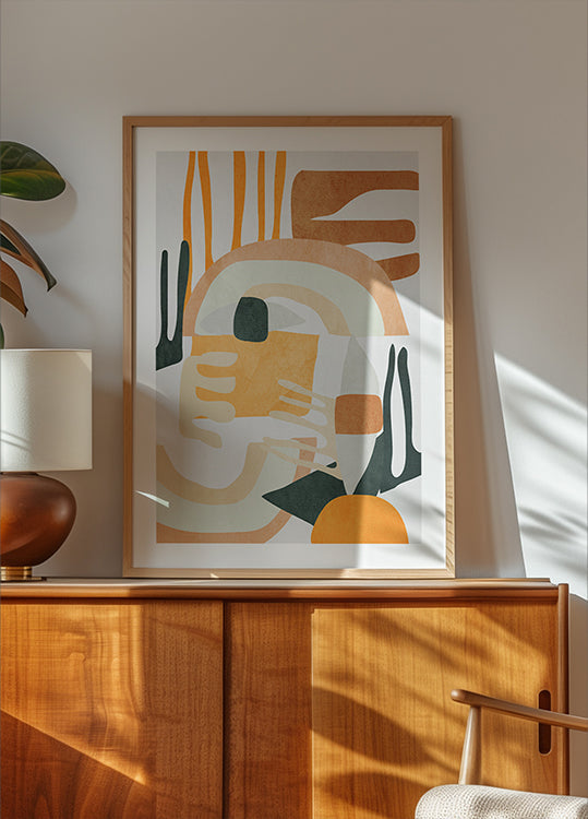 Harmonie abstraite de formes géométriques Poster