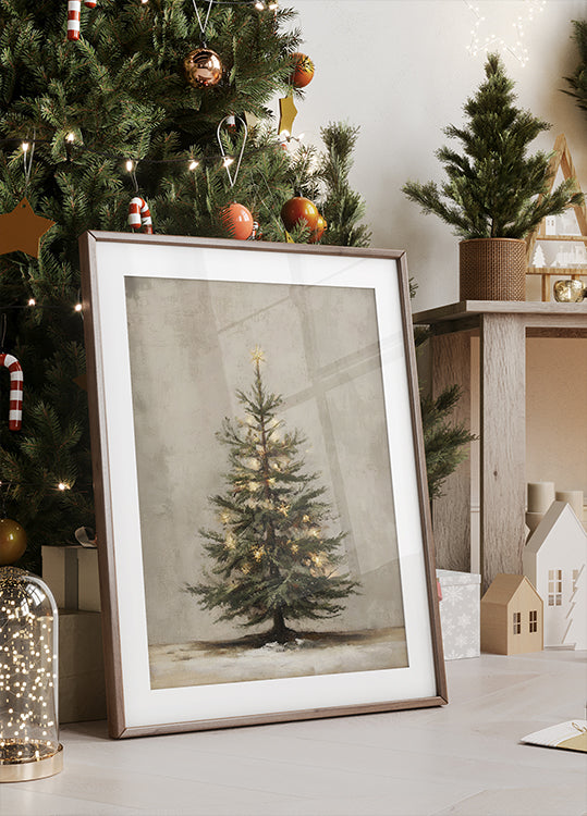 Arbre de Noël vintage Poster