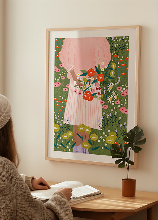 Fleurs à la main