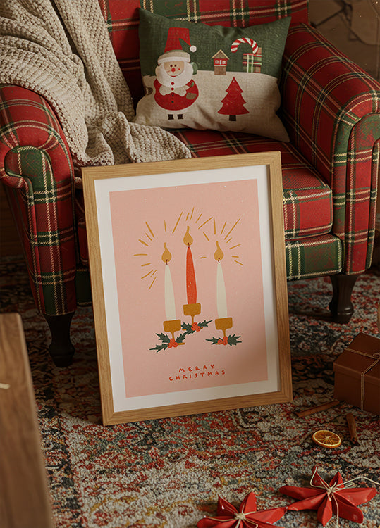 Bougies de Noël Poster