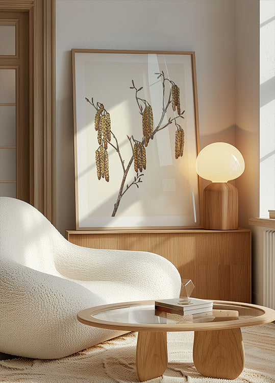 Noisetier Aulne (alnus Regosa) De Fleurs Sauvages D'Amérique Du Nord (1925) Par Mary Vaux Walcott. Affiche