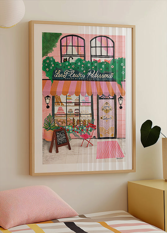 Affiche de devanture de magasin de pâtisserie