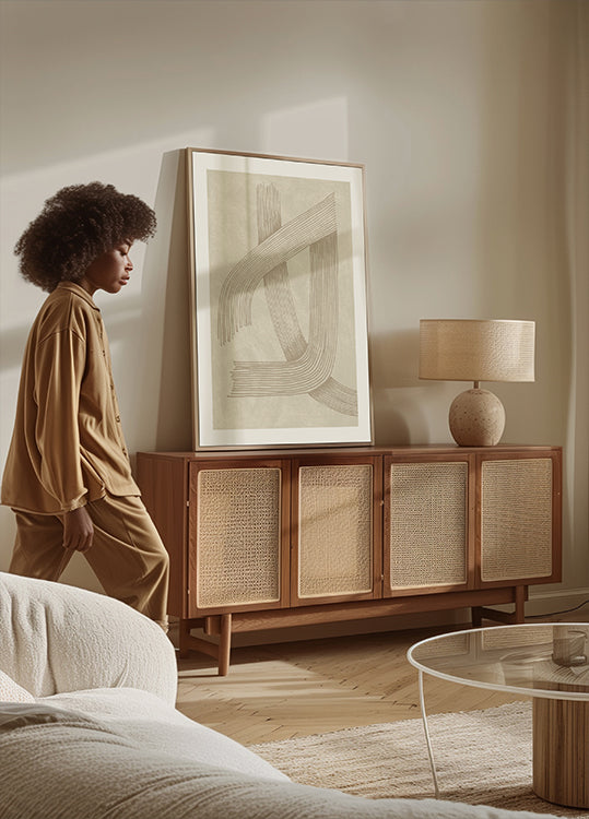 Ligne sophistiquée abstraite 01 Poster