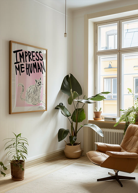 Propriétaire de chat - Impressionnez-moi humain Poster