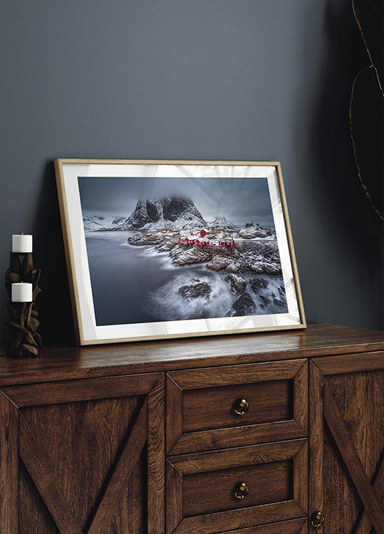 Poster Îles Lofoten en hiver