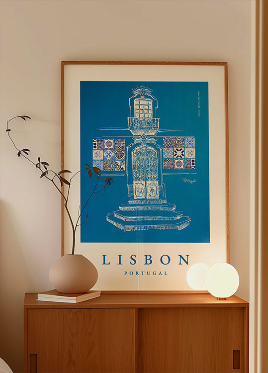 Fenêtres, portes et motifs de Lisbonne Poster