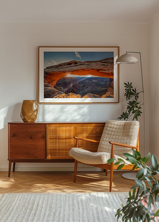 Lever du soleil à l'arche de Mesa
