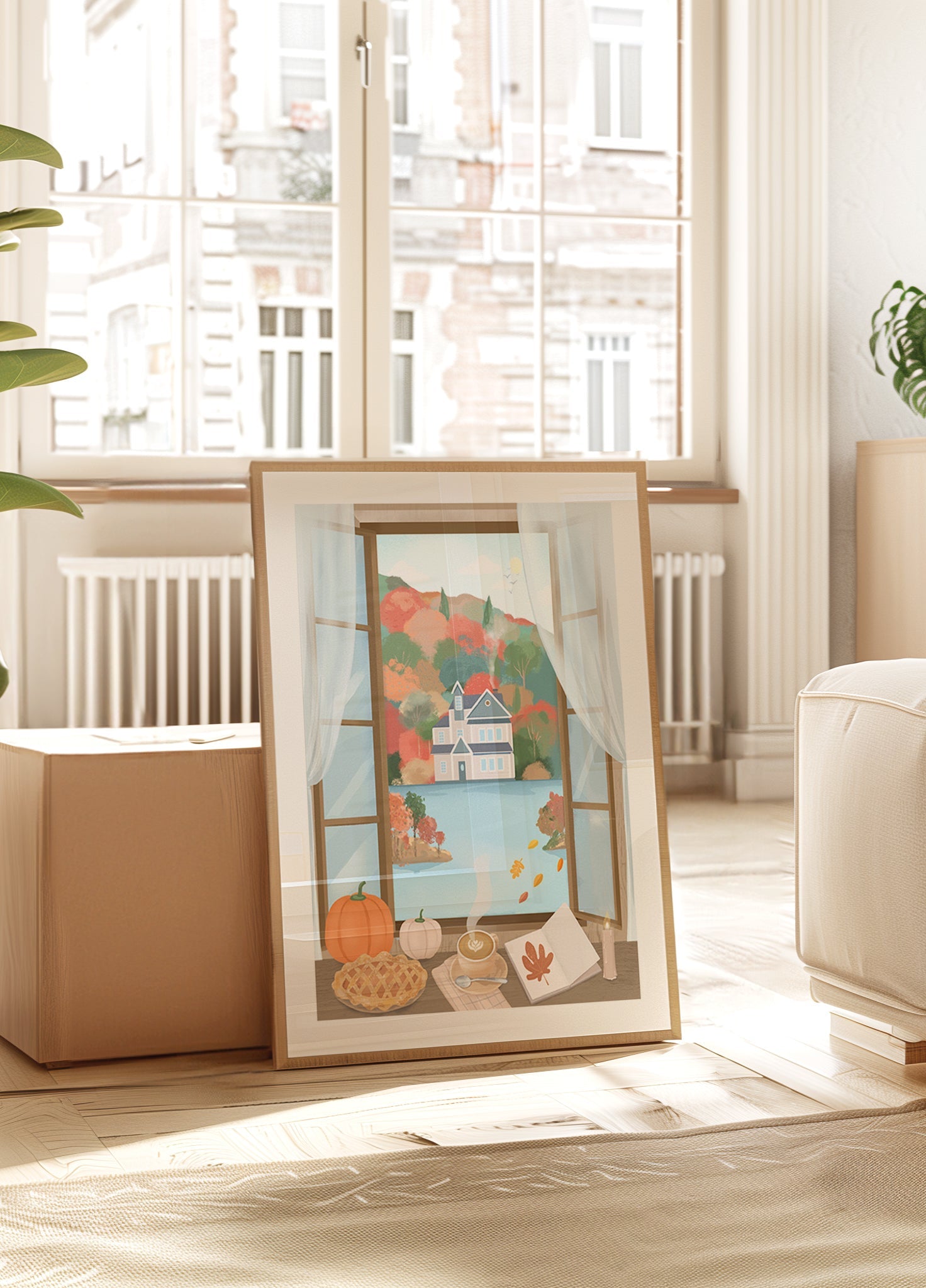 Chalet d'automne Poster