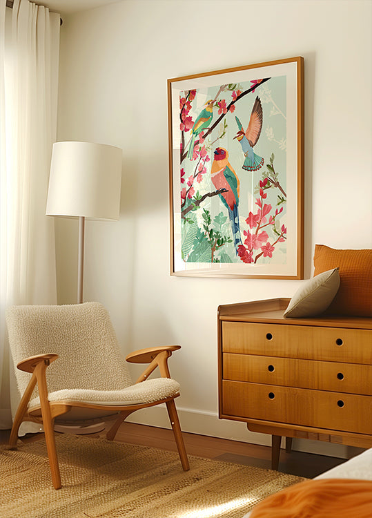 Oiseaux d'été Poster