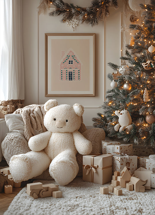 Maison de pain d'épice de Noël Poster