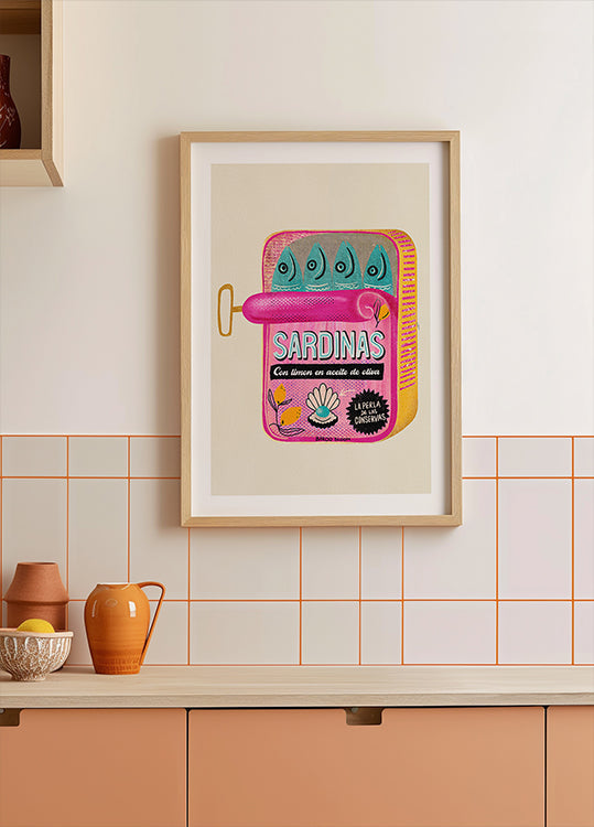 Boîte de conserve de sardines Poster