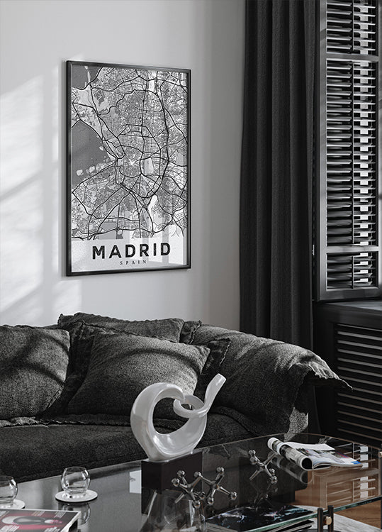 Madrid blanc Poster