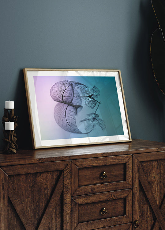 Histoire de feuille et de fleur Poster