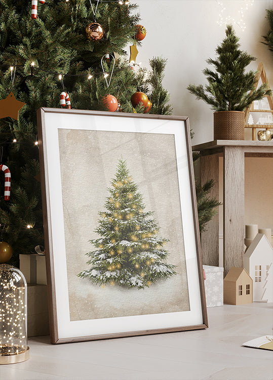 Arbre de Noël vintage Poster