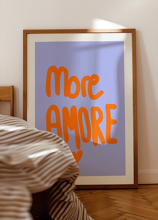 Typographie audacieuse en orange vif Poster