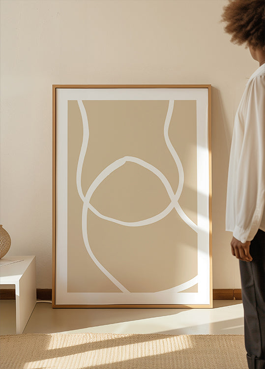 Lignes beiges 04 Poster