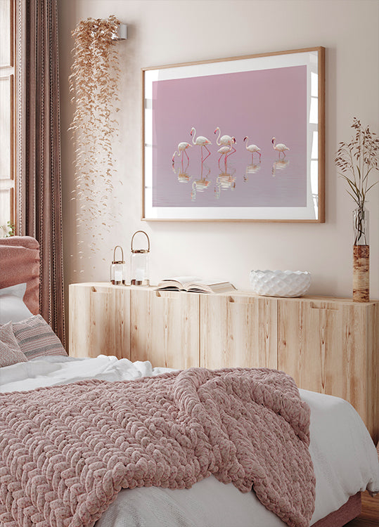 Flamants roses Poster