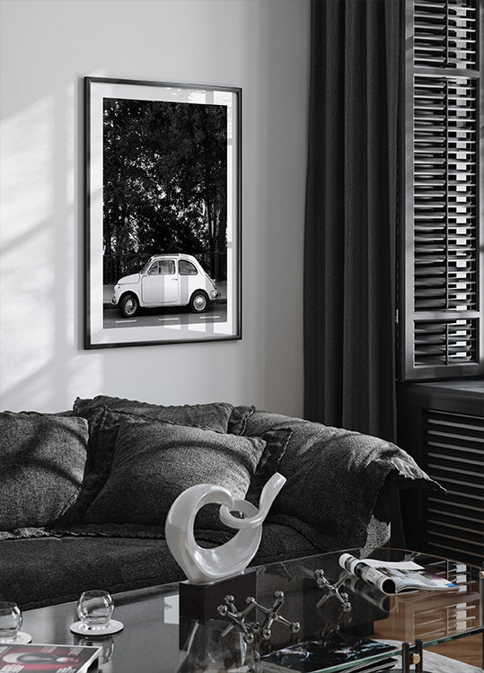 Mini voiture N&B Poster