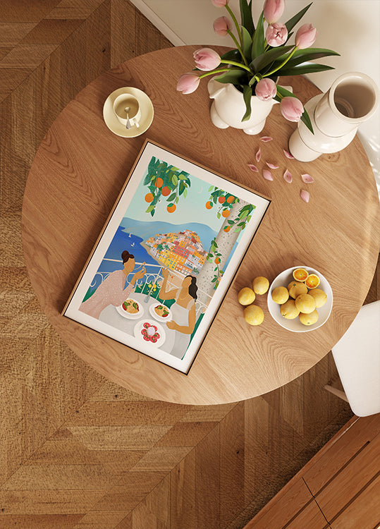 Filles à Positano Poster