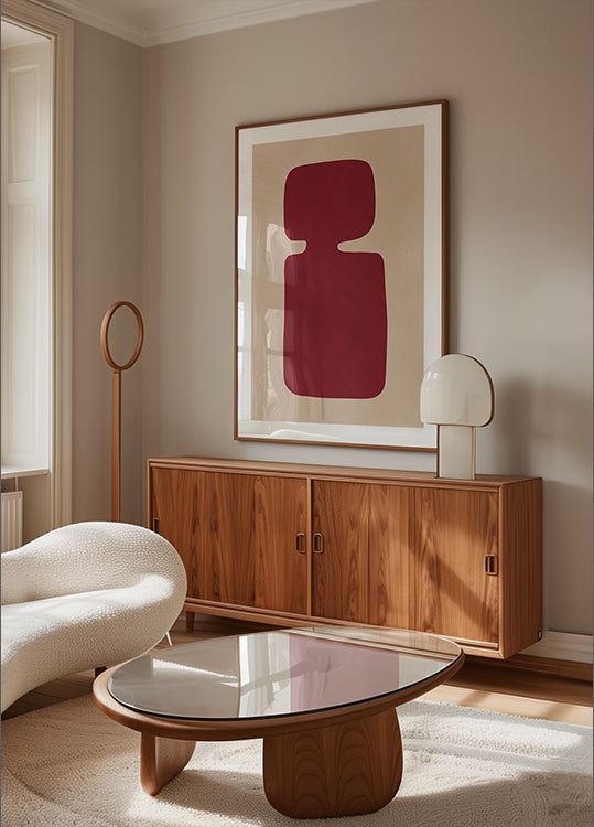 Silhouette cramoisie Poster