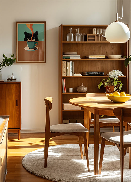 Cat &amp; Coffee Plakat