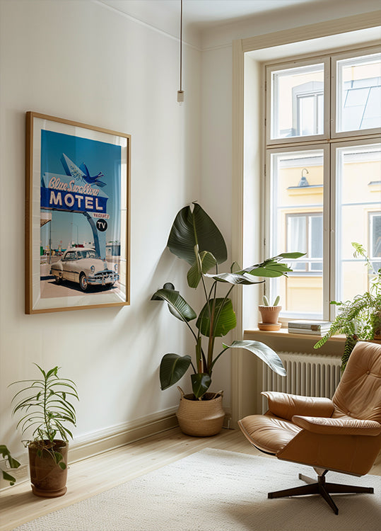 Motel de l'hirondelle bleue Poster