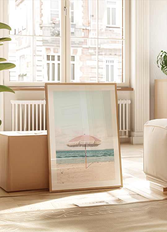 Parapluie rose Poster