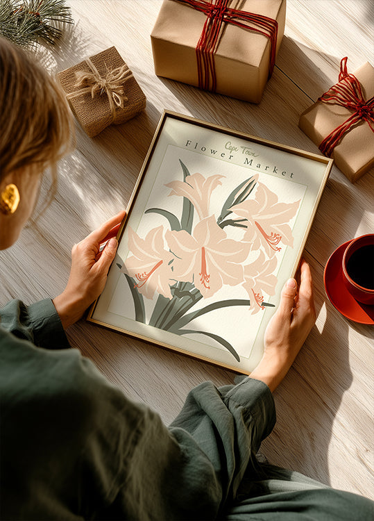 Marché aux fleurs Cap Town Amaryllis Poster
